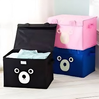 Panda Design Folding Storage Bins Quilt Basket Kid Toys Organizer Storage Boxes Cabinet Wardrobe Storage Bags 1 Piece
