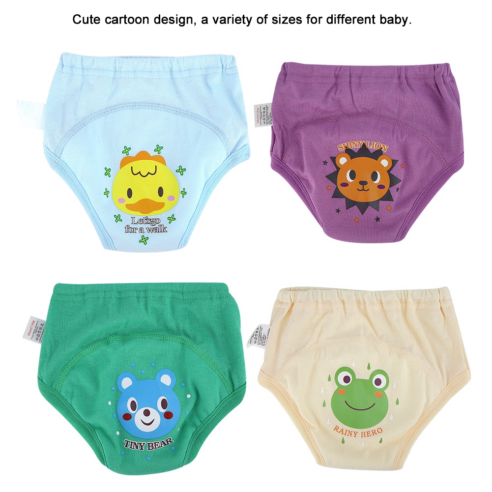 NYT 4Pc / Baby Boys Training Pants Potty Training Toddlers Toddlers Cute  Cartoon Waterproof 4-Layer Diapers