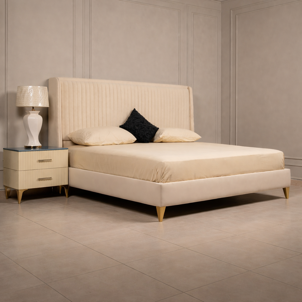 Affordable New  Design wooden Bed Set  without side table Furniture for room / Wooden poshesh Beds For Bedroomn BED4