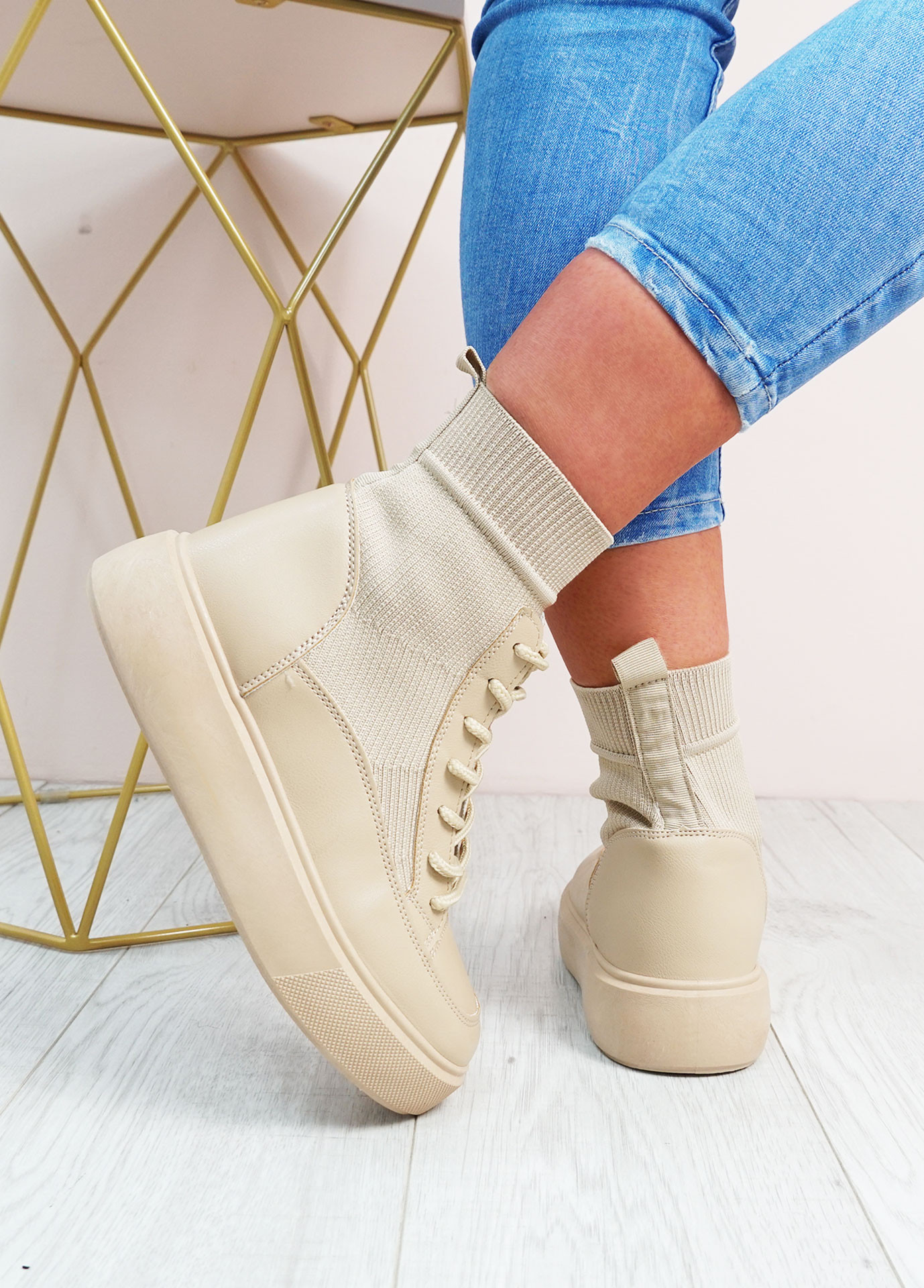 Missguided double sole 2024 hiking sneaker boot