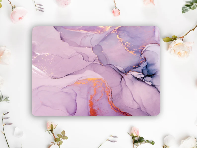 Lilac Marble Laptop Skin Vinyl Sticker Decal, 12 13 13.3 14 15 15.4 15.