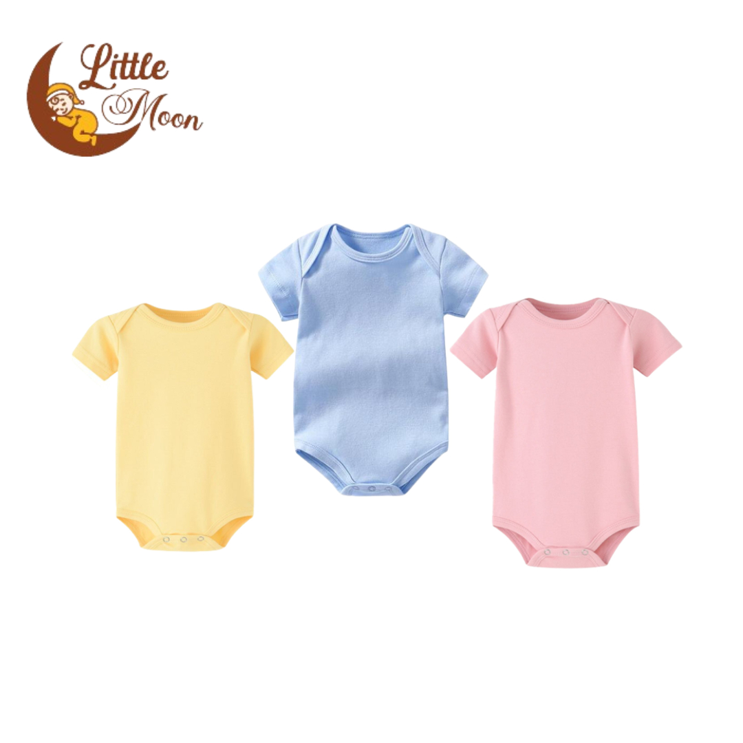 Pack of 3 Newborn Baby Bodysuits Romper in Cotton Stuff for Newborn Baby (Unisex) Available 0 to 12 Months