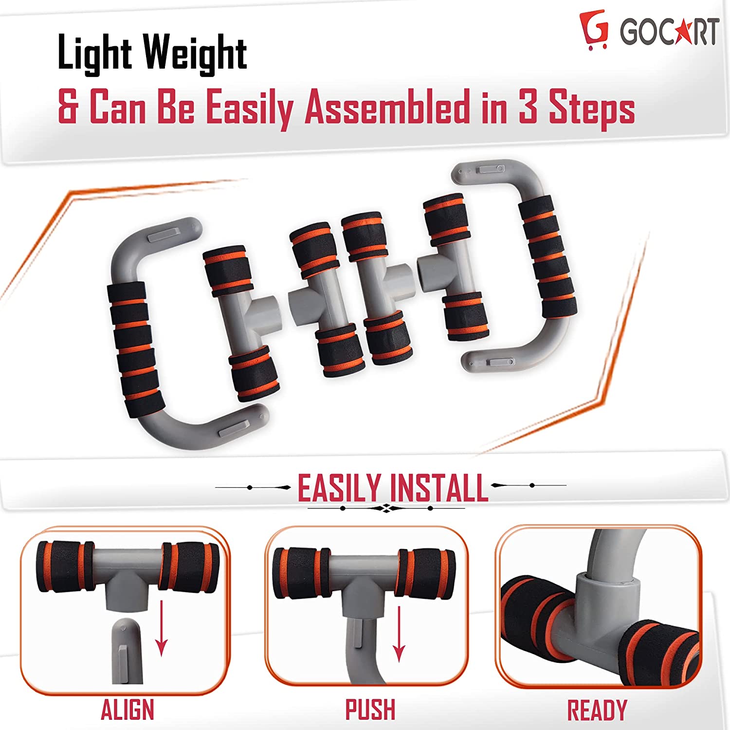 Heavy Duty Push ups Stand, Push Up Bars Dip Station Stand Perfect for