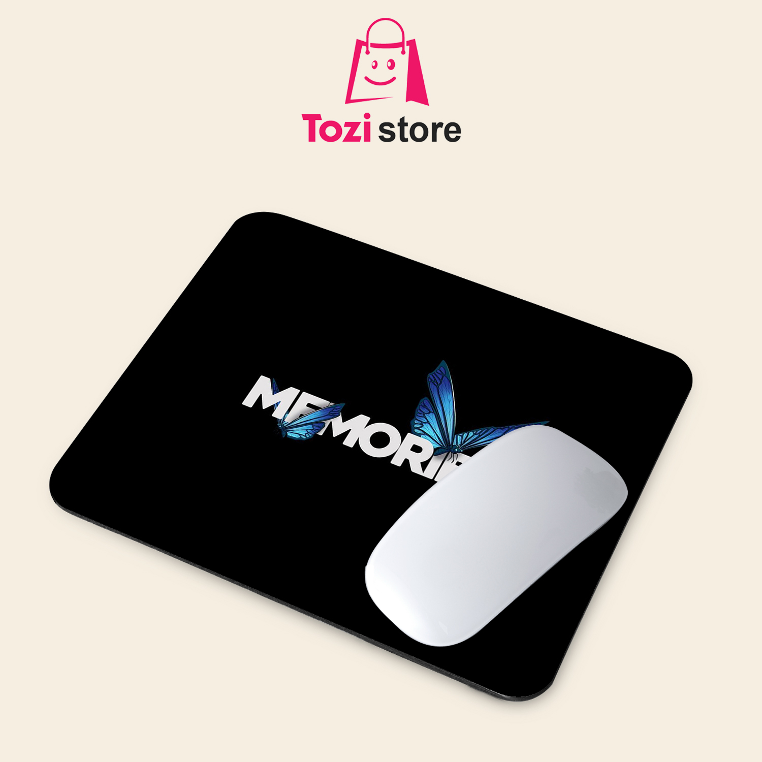 Gaming Mouse Pad Premium 8" x 6.5 Thick Non-Slip Rubber Base, Smooth Cloth Surface for Precision Control - Tozistore price in Pakistan