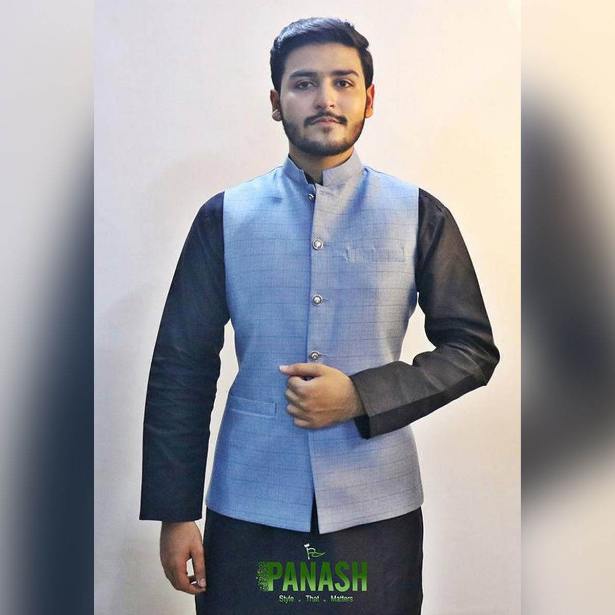 waistcoat light blue