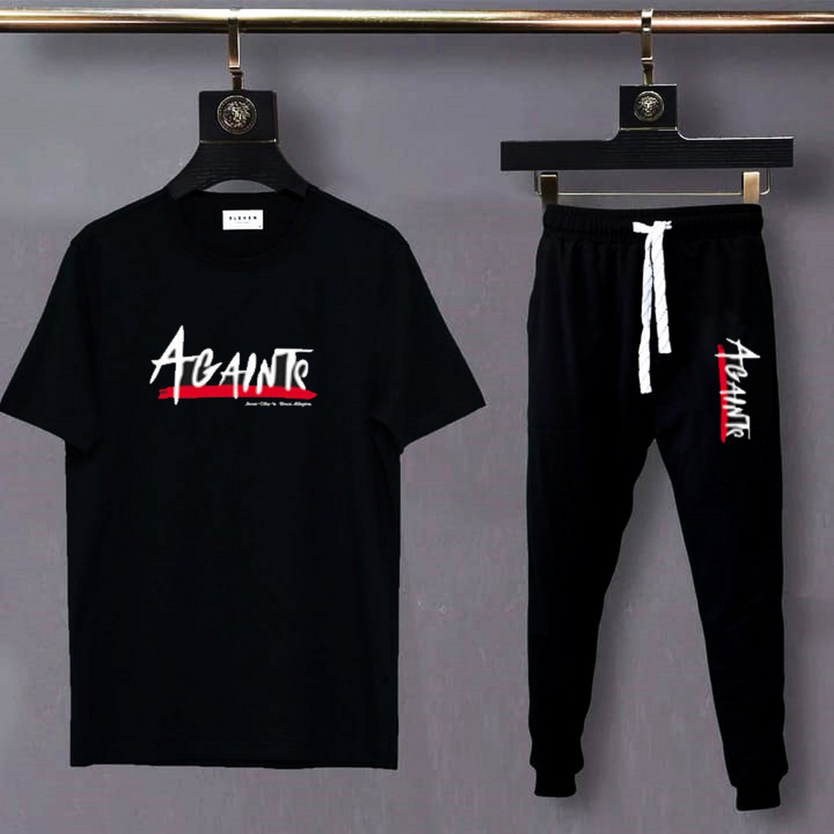 Summer Black Men's Party Track suits T_shirts & Trouser Export quality