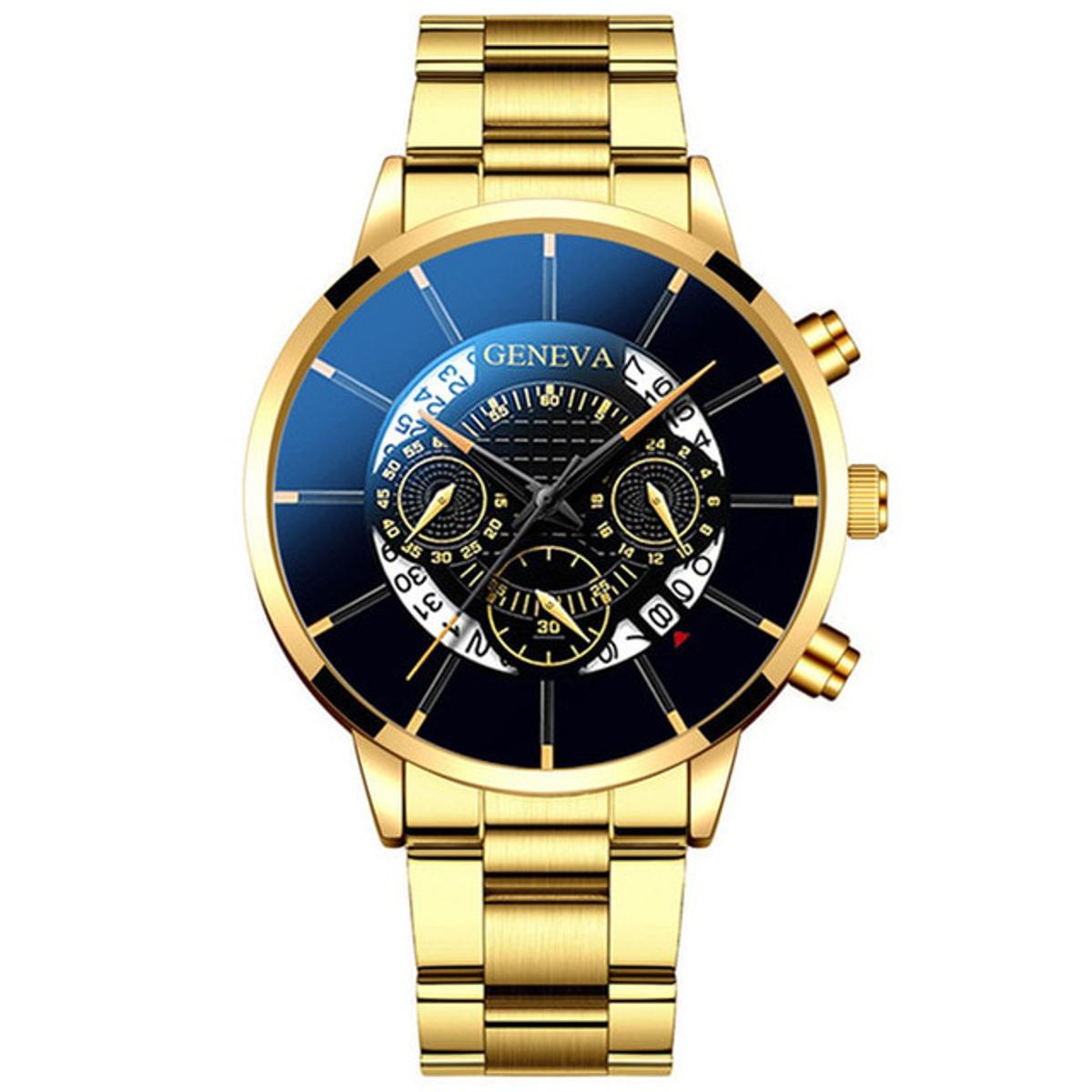Dropshipping Fashion Cool Locomotive Mens Watches Luxury Quartz Gold  Wristwatch Men Waterproof Geometric Shape Relogio Masculino