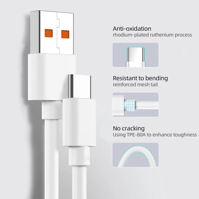 ORIGINAL VIVO  CABLE - FAST CHARGING + DATA CABLE , TYPE C AND MICRO USB FOR ALL VIVO MOBILE