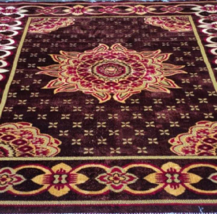 Anti-Slip Rug 6 x 9 Feet Brown Color – High Quality Living Room Carpet