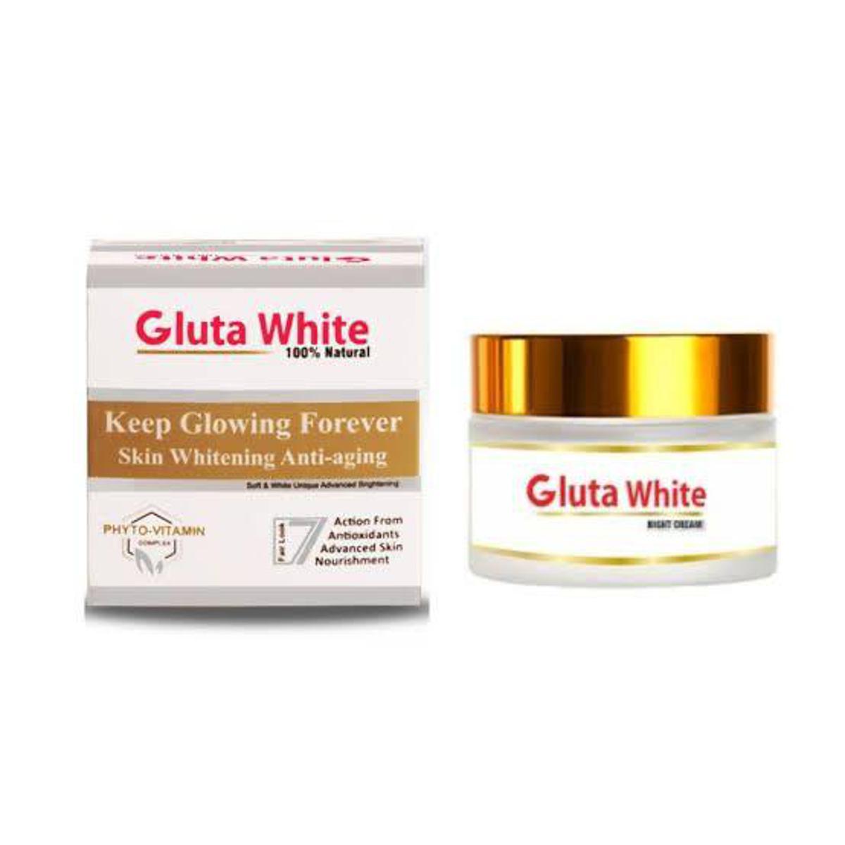 Gluta White Extreme Stronge Whitening And Anti-Aging Night Cream | Daraz.pk