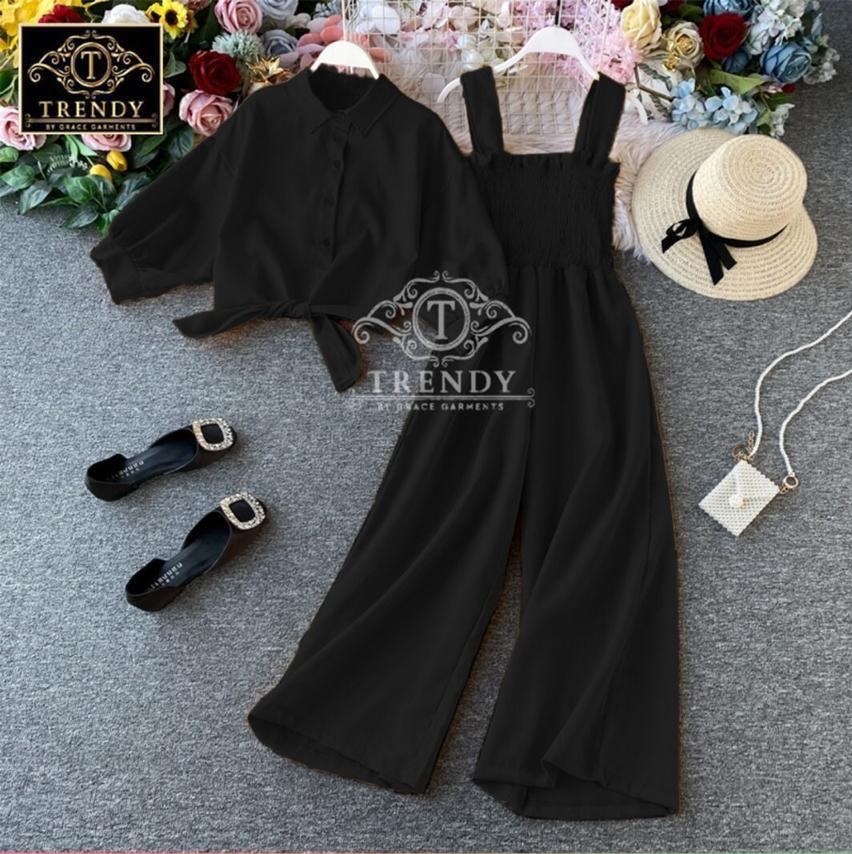 Most Demanding Design Stitched Stylish Western Wear Jumpsuit 2Pc Dress For Women and Girls