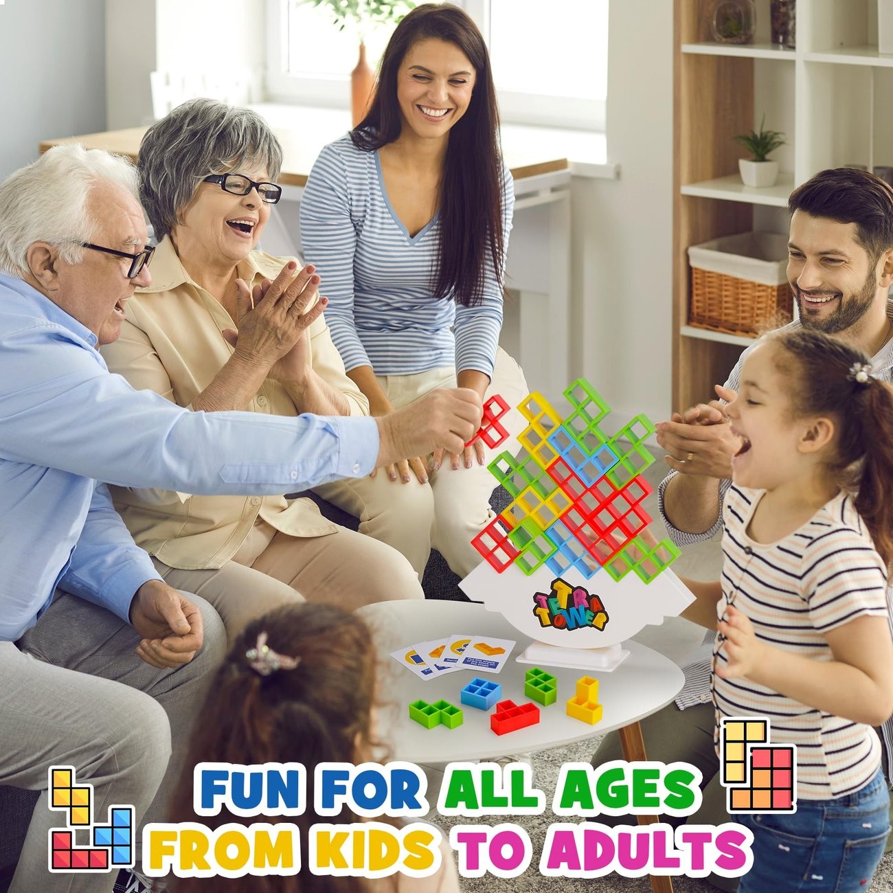 TETRA TOWER - Educational Blocks Toys for Kids - Building and Balancing Blocks