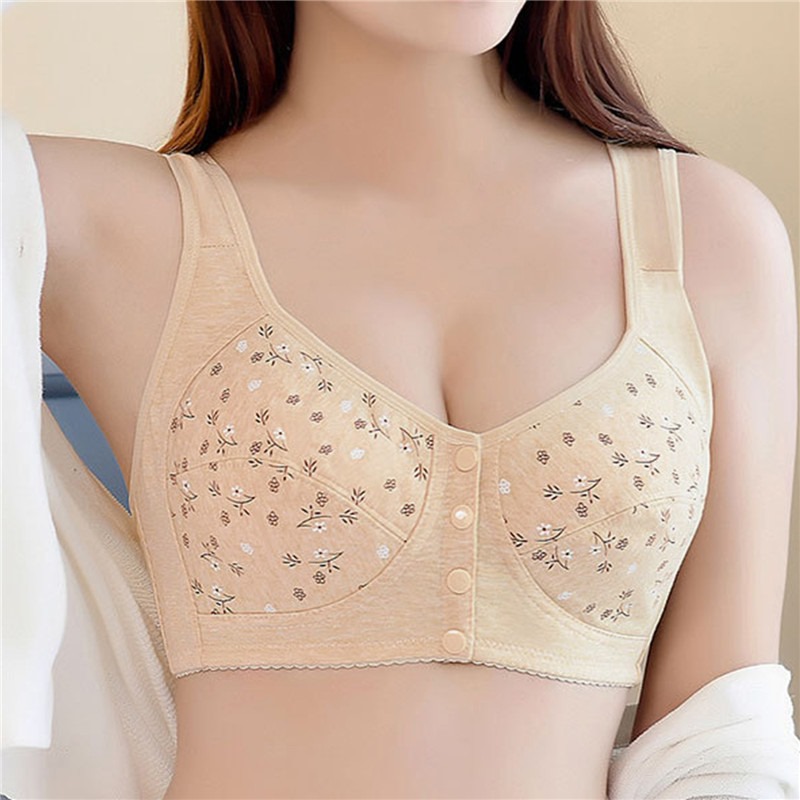 Wire Less Non Padded Full Coverage Front Open Maternity Bra Soft Stretchable Cotton Fabric Pregnant