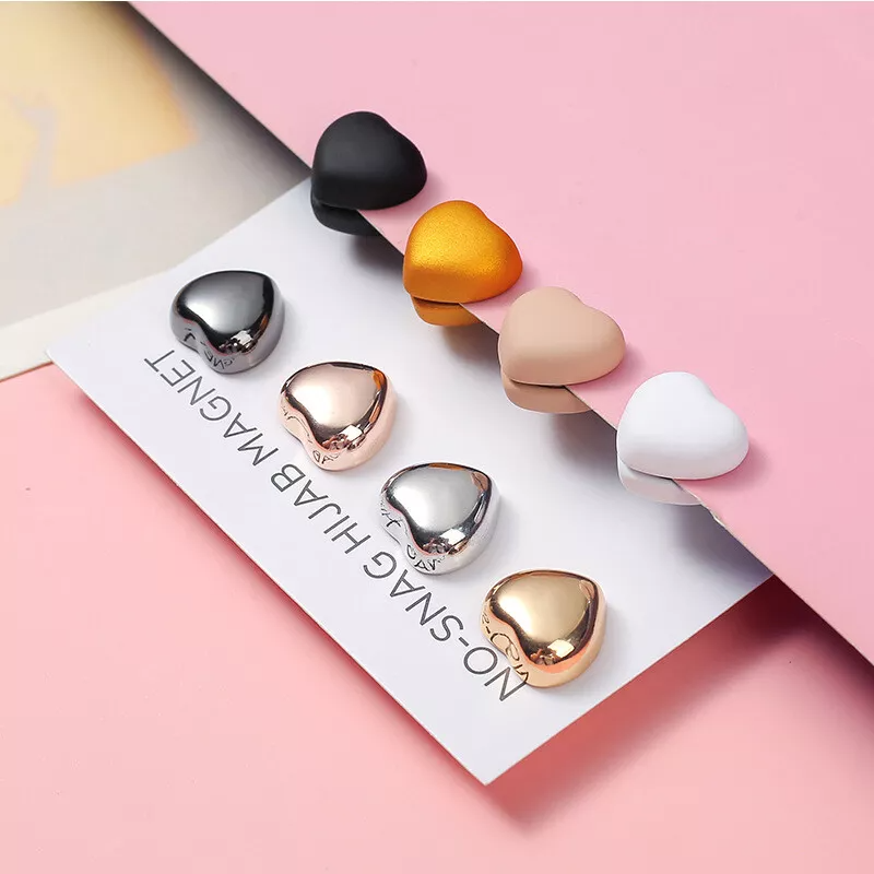 Strong Hijab Magnets – Multi-Design Scarf Magnets, Pinless Magnetic Pins for Muslim Hijab, Multi-Colored Magnetic Buttons for Scarf, Secure and Stylish Closure