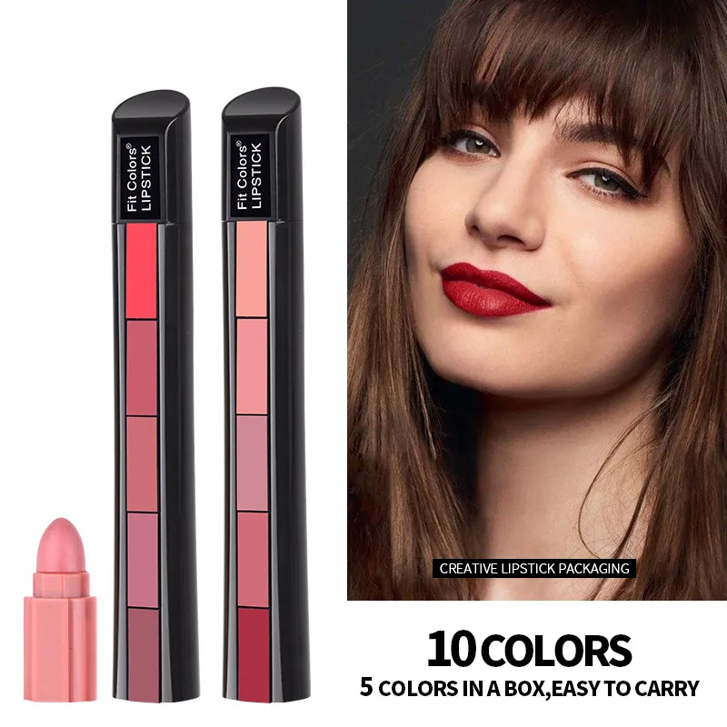 Beauteous 5 in 1 lipstick deal - Matte lipstick - Red , brown , Pink lipsticks set