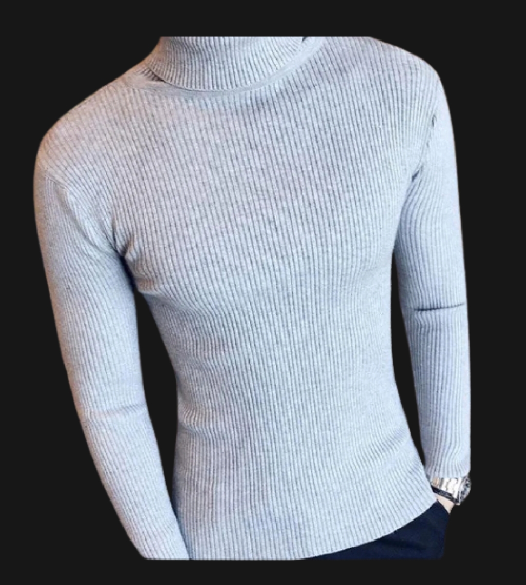 Men's Slim Fit Turtleneck - Winter-Ready Long Sleeve High Neck Shirt for Boys