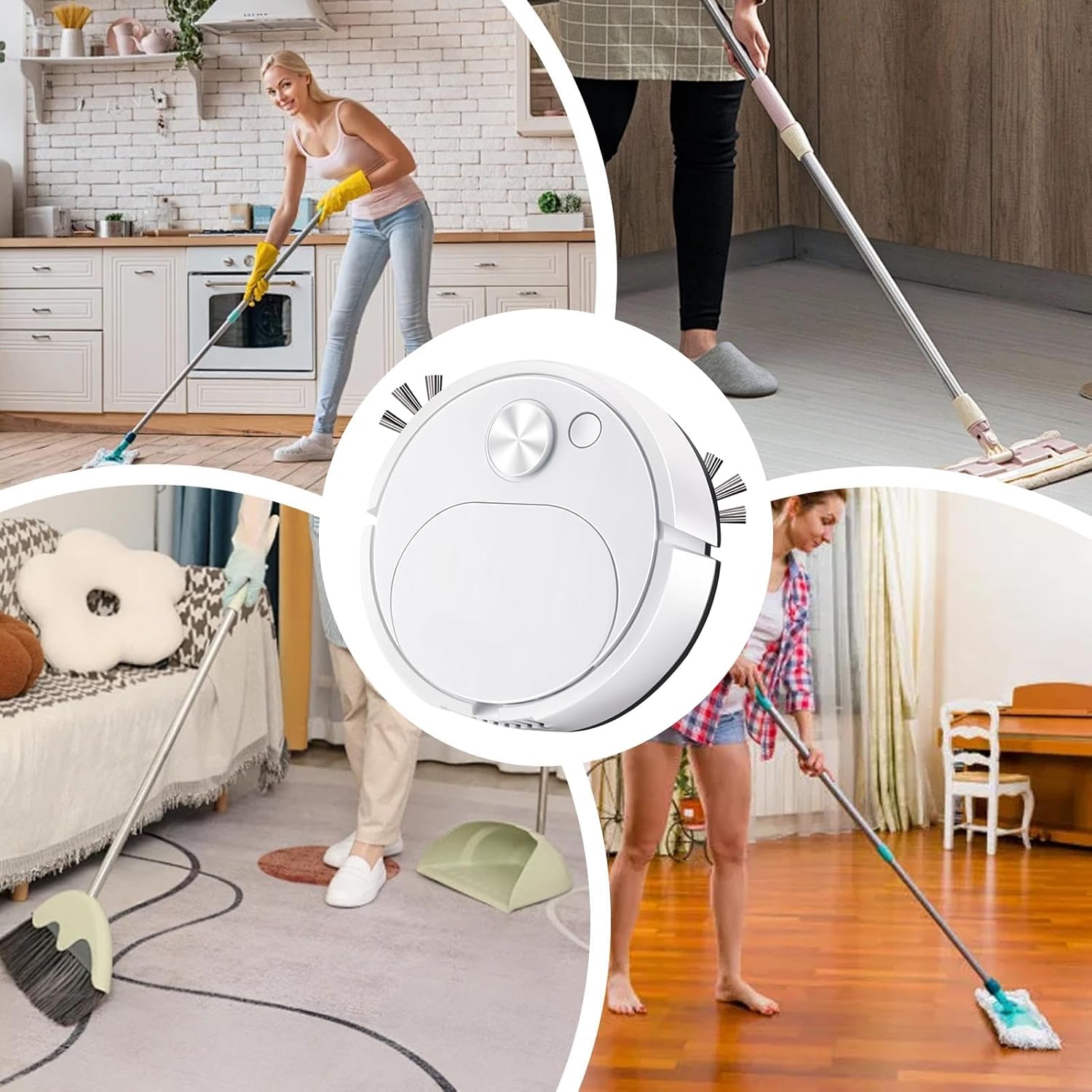 Smart Robot Vacuum Cleaner | Cell Operated Automatic Floor Sweepeing And Vacuum | Multi Surface Dust Cleaner Machine For Home & Office || Global Gadgets