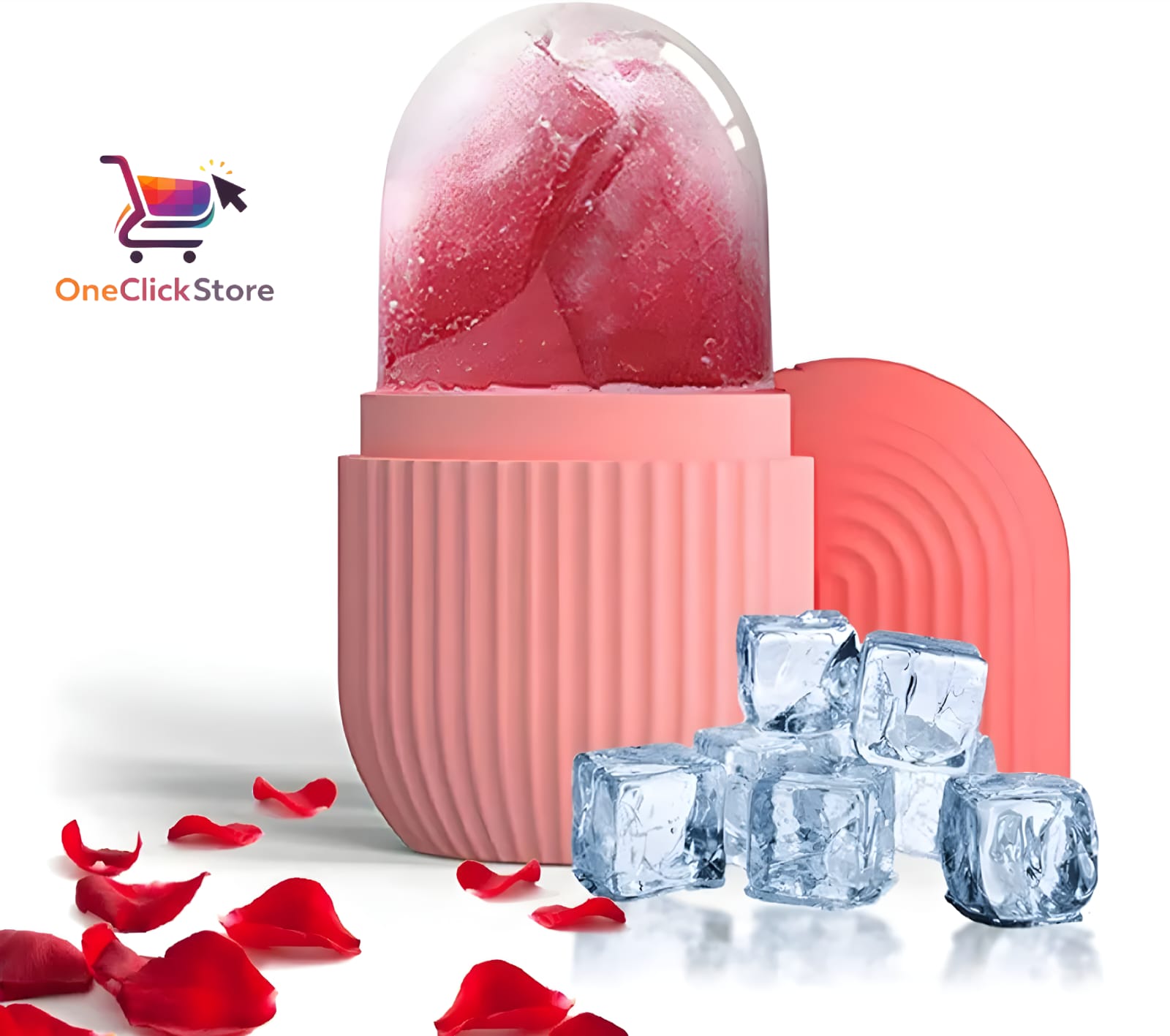 Silicone Ice Cube Roller Massager for Face, Eyes & Neck – Naturally Conditioning Skin Care Reusable Massage Mold for Tightening, Puffiness Removal, Dark Circles & Facial Glow | Reduces Puffiness, Tightens Pores, Soothes Redness, Boosts Serum Absorption