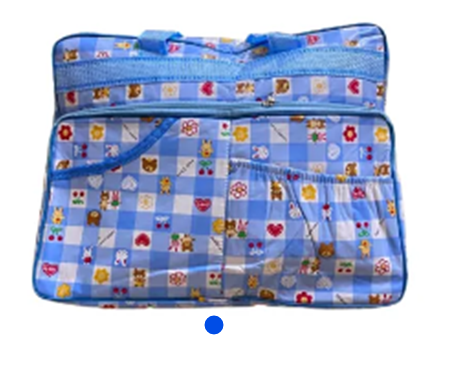 Diaper Bag for Moms & Dads | Premium Quilted Teddy Bear Embroidered Baby Travel Tote | Multi-Functional Nappy Organizer with Bottle Pockets & Storage Compartments