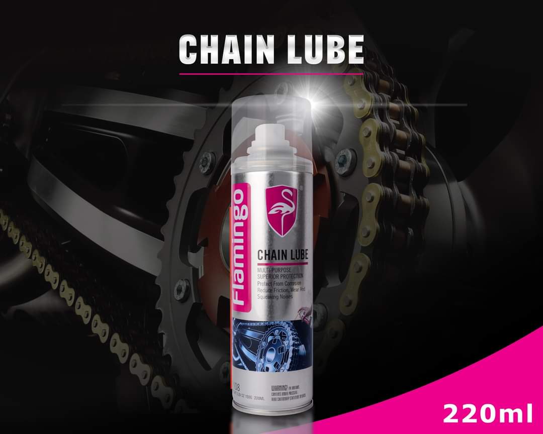 Flamingo High-Quality Bike Chain Lube Spray - 220ml Multipurpose Motorcycle Chain Lubricant