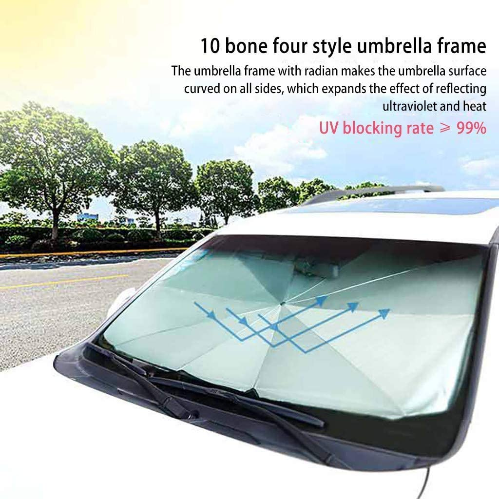 GetUSCart- Moyidea Windshield Sun Shade Foldable Umbrella Reflective  Sunshade for Car Front Window Blocks UV Rays Heat Keep Vehicle Cool, Fits  Most Vans SUVs