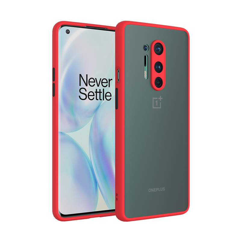 Custodia rigida per OnePlus 8 Pro Ultra Sottile Armatura Cover in gomma opaca per OnePlus 8 Pro (Rosso