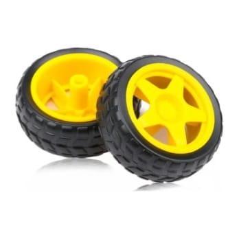 Set of 4 Smart Car Wheels with 3–6V DC Gear Motors – DIY Robot Kit for Arduino, STEM & Car Chassis Projects
