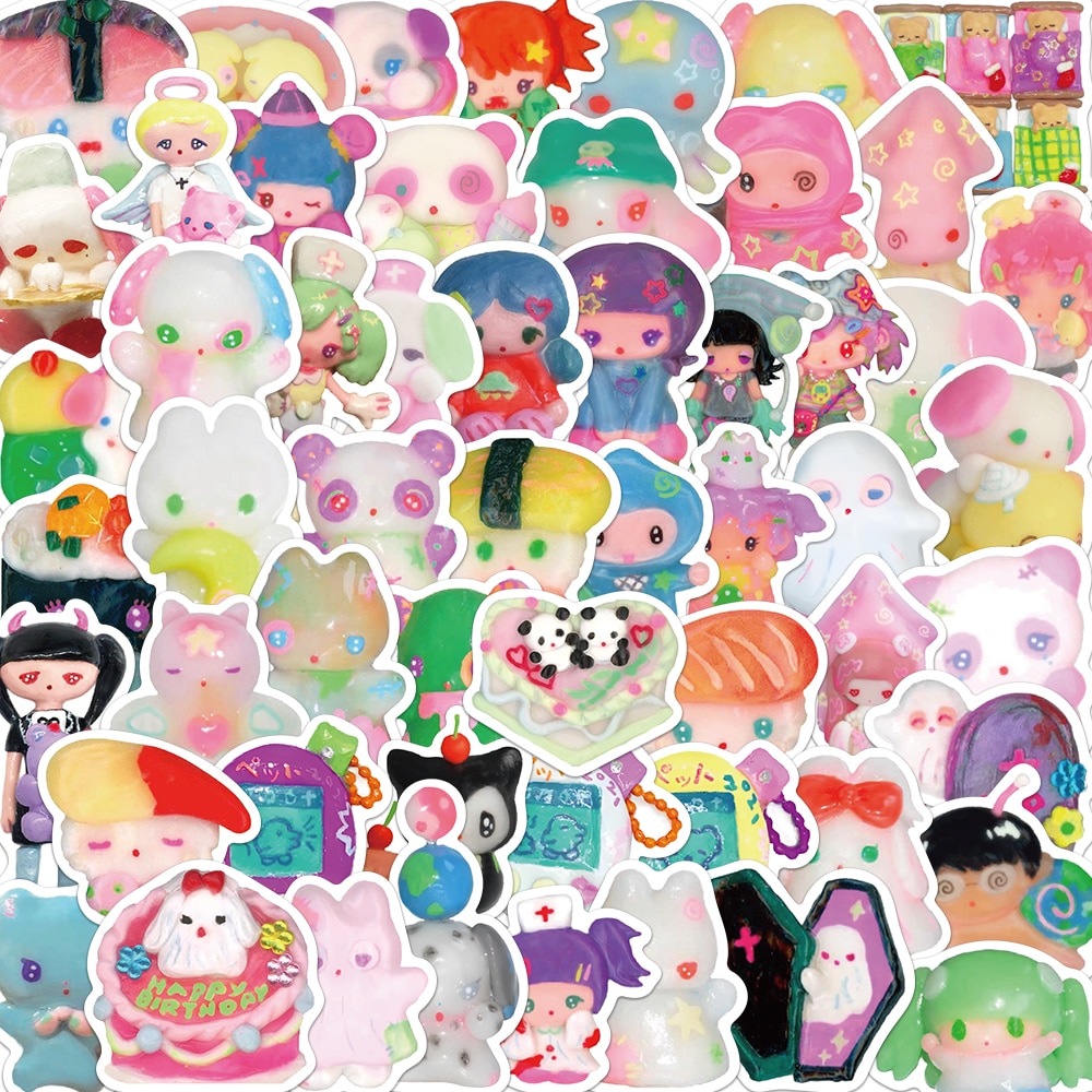 HOT】 50Pcs Hello Kitty Sticker Toys For Girls Kawaii Stickers