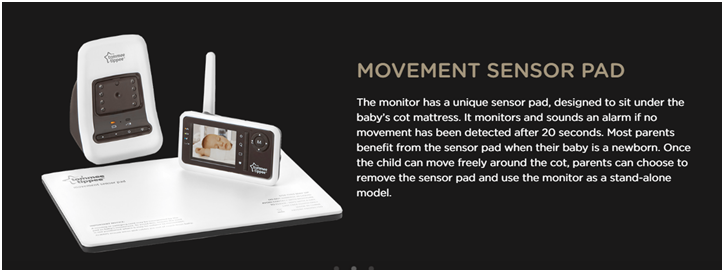 tommee tippee closer to nature digital video movement and sound monitor