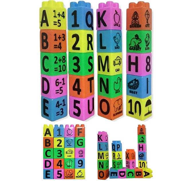 Educational Blocks For Kids | Blocks With A,B,C.... & 1,2..... | Blocks For Playing & Learning Spellings | High Quality Blocks