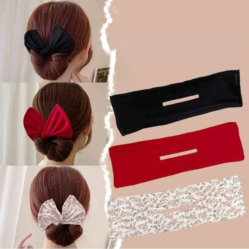 New High Quality Women Hair Styling Headbands Braid Hair Twists French Bun Maker DIY Ponytail Holder Leopard Print Hair Styling Accessories Girls