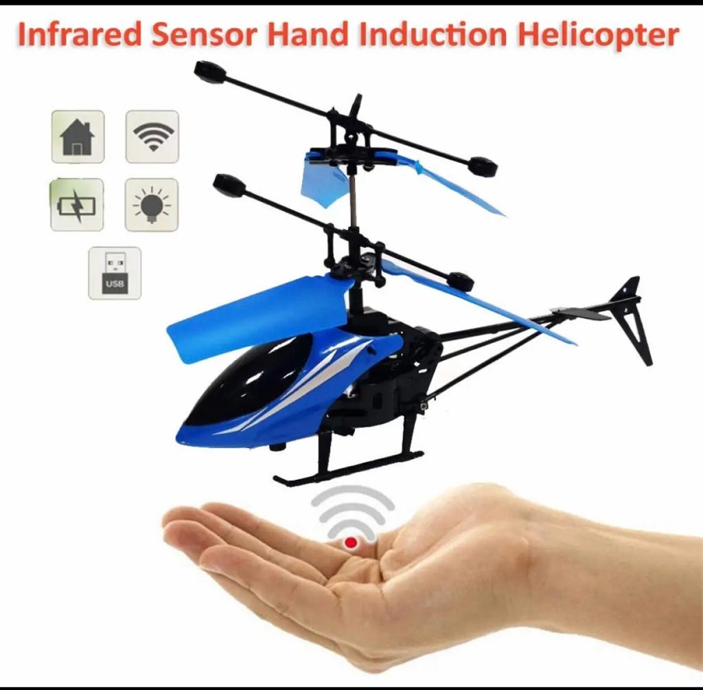 Hand Induction Control Flying Helicopter Toy with Infrared Sensor,Hand Induction Control Flying Helicopter Toy with Infrared Sensor, USB Charger and Flashing Light for Kids (without Remote)
