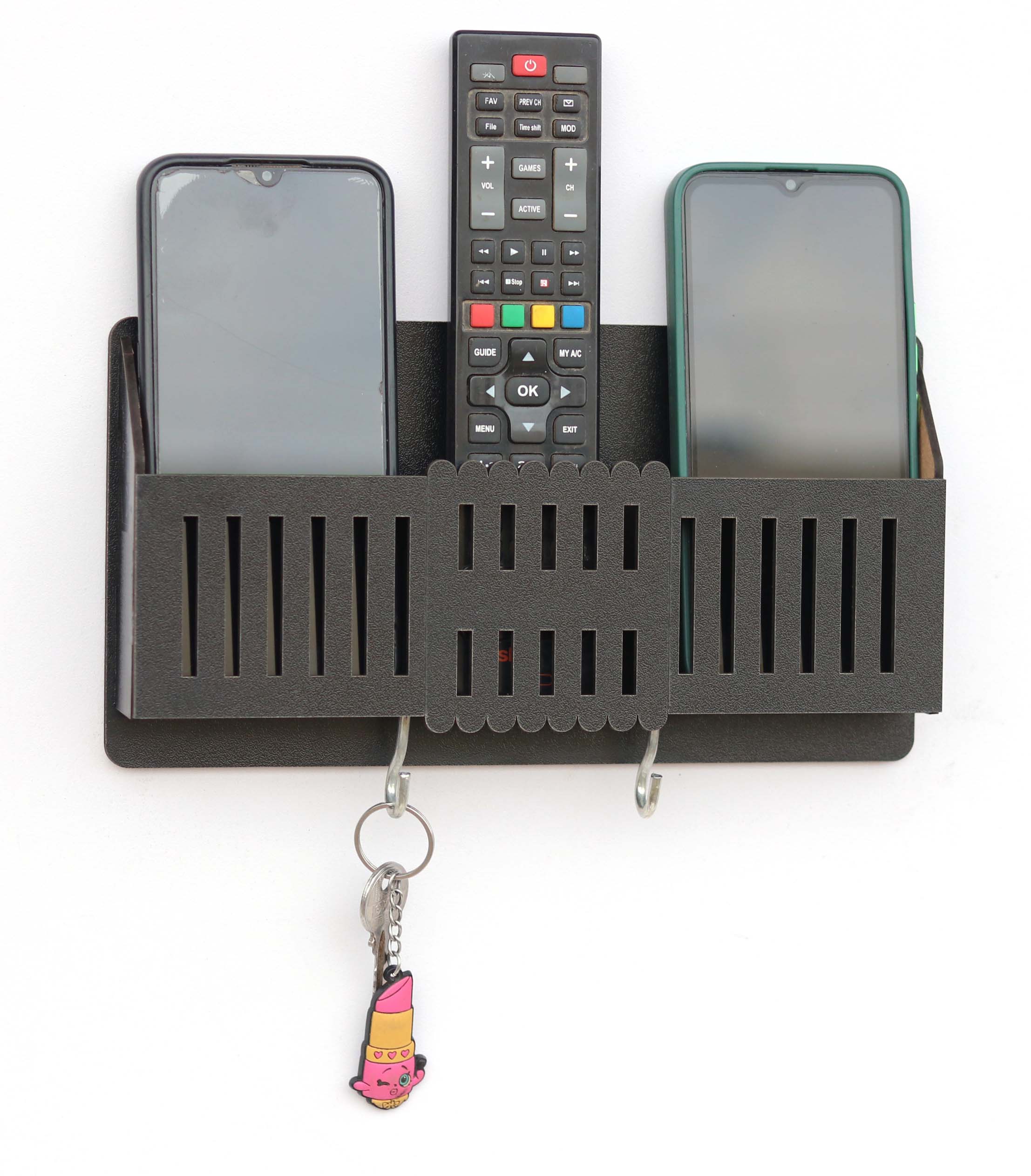 Multi Purpose Wall Mounted Remote Control Stand, Mobile Holder, Key ...