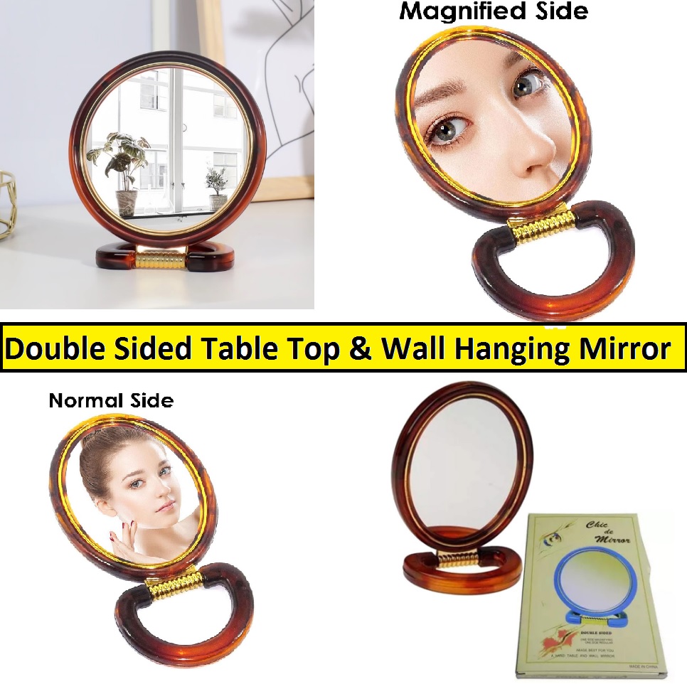 Double Sided Table Top & Wall Hanging Mirror