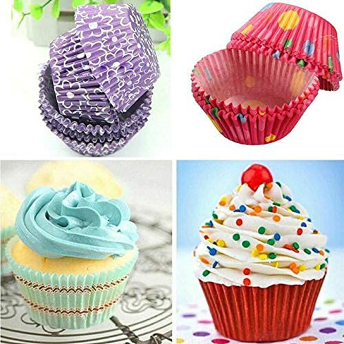 Cupcake Liners, Disposable Paper Baking Cups Rainbow Cupcake Wrappers ...