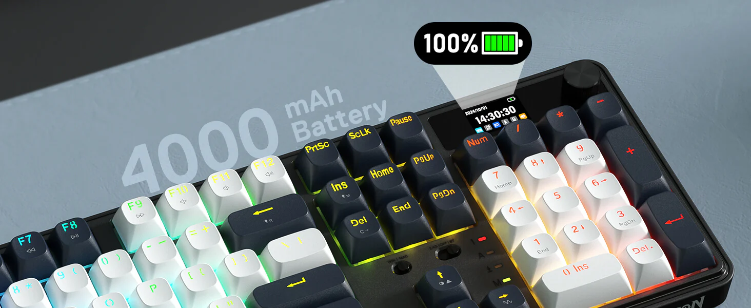 Redragon K761 PRO WYVERN Wireless Gaming Keyboard Green with LCD Control Display Tri-Mode Connectivity with Custom Linear Mint Mambo Switch 25 379730251b53e320ae176283a16d15b8