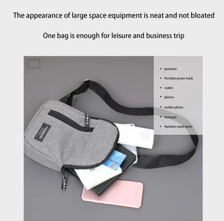 Men Chest Shoulder Bag Crossbody Mini Backpack Backpack for Mobile and Accessories Light Weight Bag use for Boys and Girls Men's Handbags Oxford Bag for Man