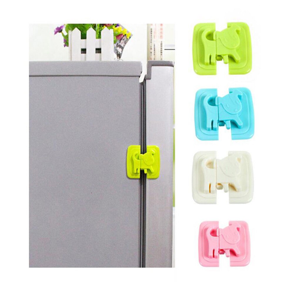 1Pcs Puppy Shape Safety Locks For Refrigerators Door Baby Safe Protection From Children Lock Castle Security Blocker Padlock
