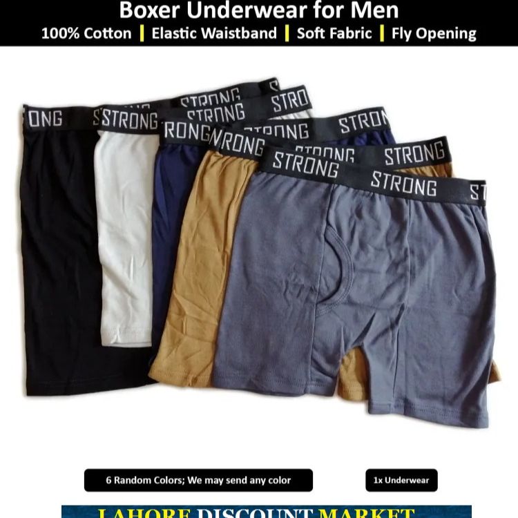 STRONG COMBED COTTON BOXER SHORTS FOR MEN BREATHABLE AND COMFORT QUALITY