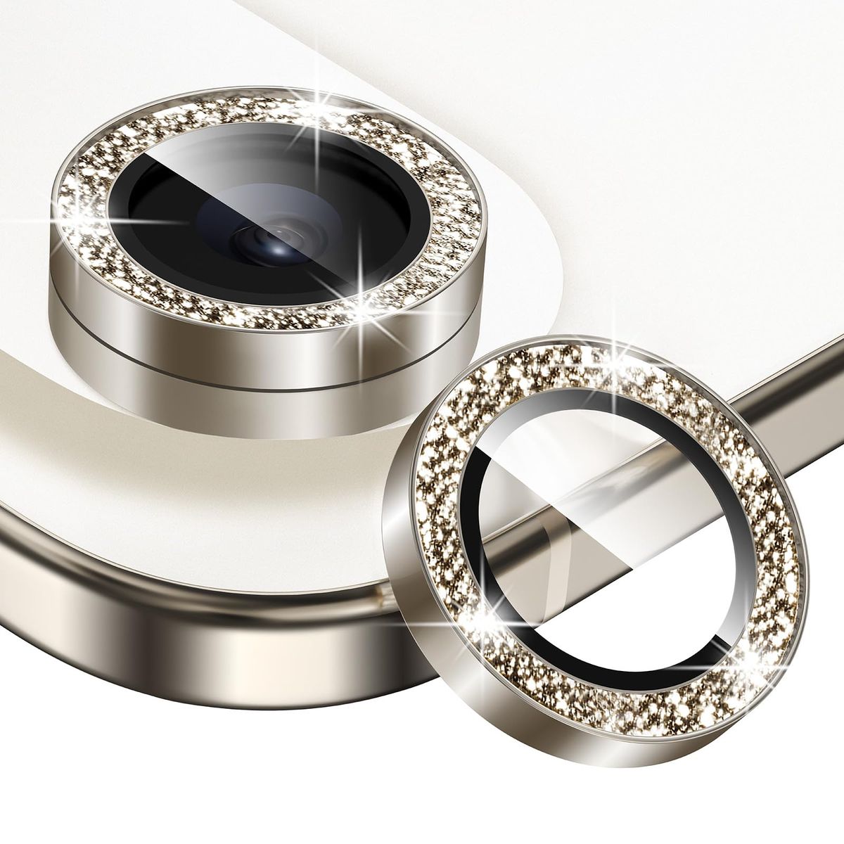 Diamond Camera Lens Protector For 11 / 12 / 13 / 14 / 15 / 16 / 17 Series  Luxury Sparkle Shockproof Camera Guard