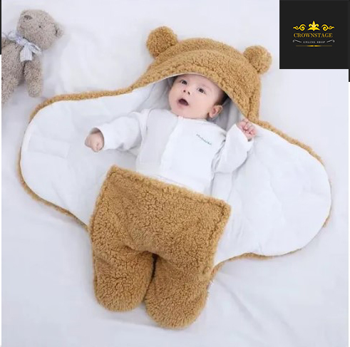 Crownstage Premium Soft Cotton Blend Baby Swaddle Blanket  Newborn to 6 Months  Unisex Wrap Sleeping Bag 13x28 Inches