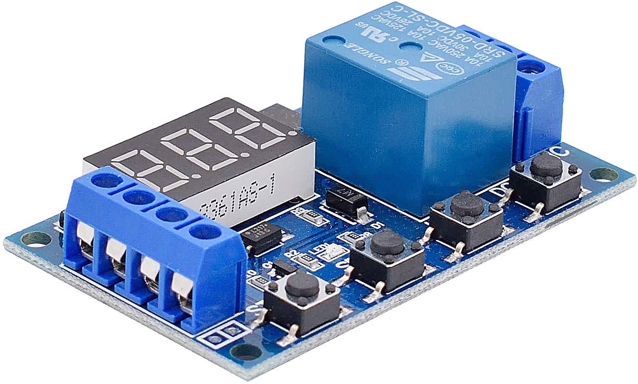 DC 6-30V Timer Relay Programmable Relay Module Cycle Timer with LCD Display / 5V Micro USB, Smart Home Controller ON/Off Trigger Time Cycle Timer Circuit Switch 0.1s~999min Adjustable For EGG / EGGS INCUBATOR