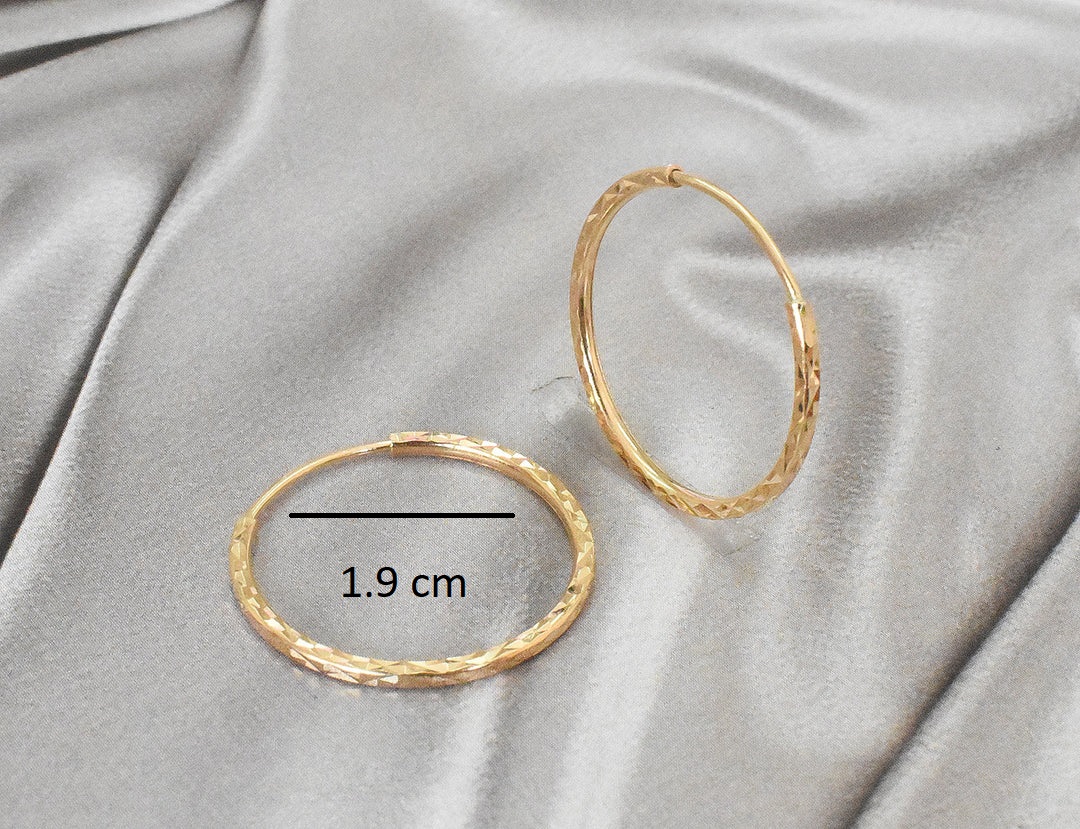 Golden Thin Hoop Earrings Bali for Girls Women