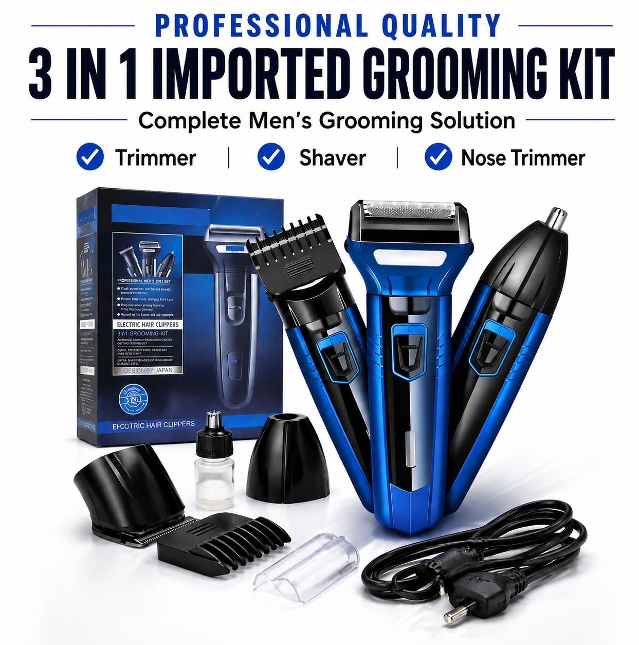 Shaving Machine 3 In 1 Rechargeable Hair Clipper Shaver beard Styling Trimmer Hair Removal machine for men Trimmer for men