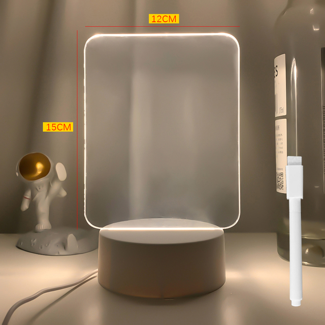 Note Board 3d Lamp Creative Night Light Usb Led Calendar Message Gift Bedroom Decoration For
