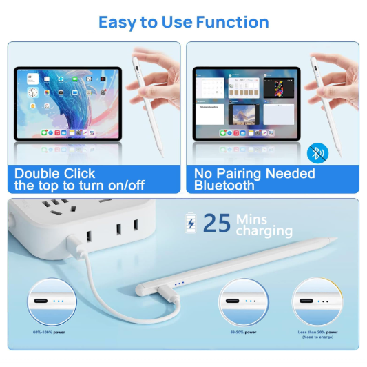 Universal Stylus Pencil Tablet Stylus Pen Touch Pen compatible for Android Windows Universal Active Stylus Pen