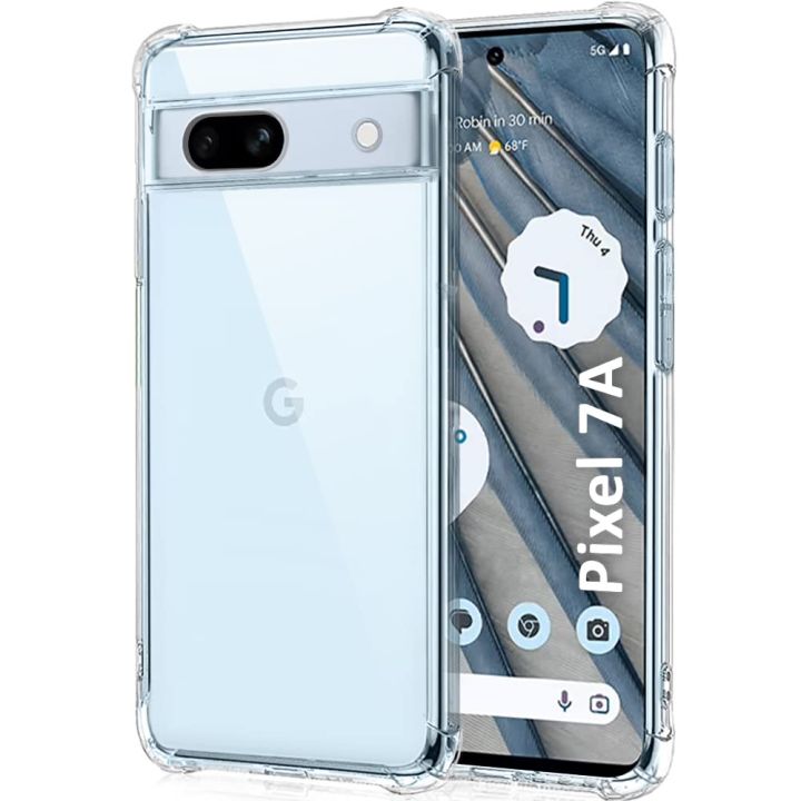 Google Pixel 7A Back Cover Transparent Extra Bumper Anti Shock Soft Crystal Clear Cover