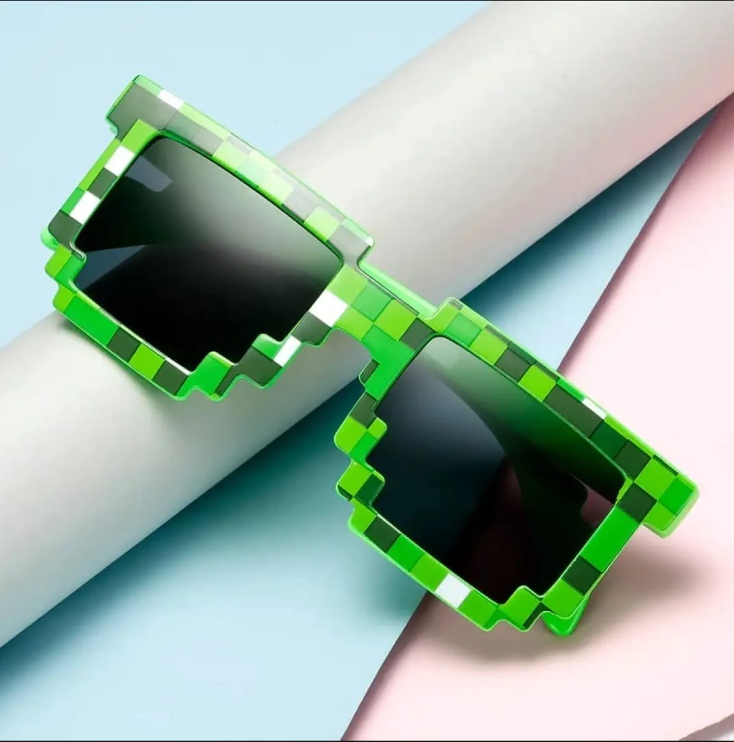 2021 New fashion Sun Glasses Sunglasses Creeper Glasses Novelty Mosaic Funny Goggles Boys Girls Pixel Eyewear