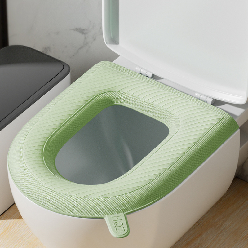 Toilet Seat Cover Waterproof, EVA Foam Toilet Cushion, Universal Fit Toilet Seat Cover, Moisture-Proof Bathroom Accessory, Hand-Washable Toilet Cushion, All-Season Toilet Seat Cover, Skin-Friendly Toilet Cover, Durable Bathroom Comfort Cushion.