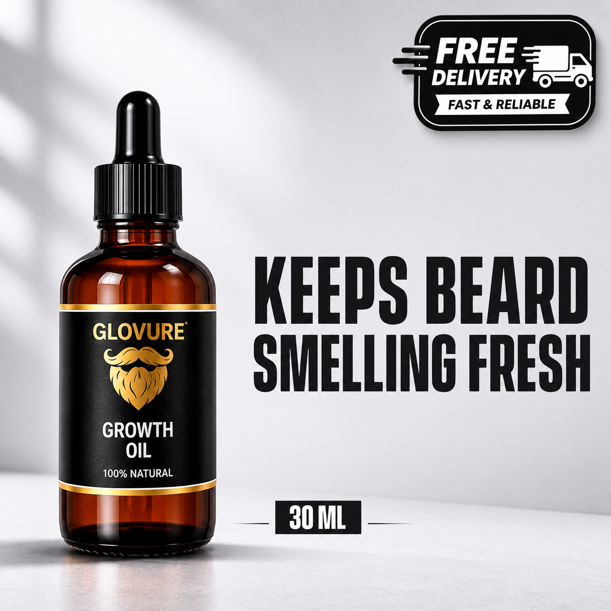 Premium Men’s Grooming Oil - Beard Oil - 30 ml - For a Fuller, Healthier Beard - Beard Growth Oil - Made with All Natural Ingredients - All Beard Types.